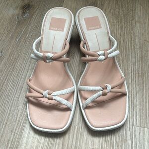 Dolce Vita beige and white sandals